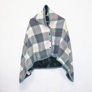 Bardzo gruby  ciepły koc baranek  ponczo ,okrycie narzuta  