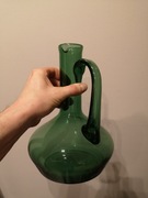 karafka Empoli wazon zielona szmaragdowe szkło butla art deco secesyjny