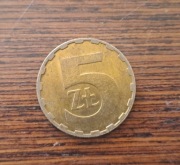 Moneta 5 zł 1986 rok