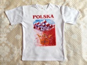 Fabrycznie NOWA koszulka z nadrukiem własnoręcznym XXL napisem Polska flaga