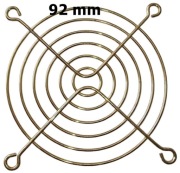 Osłona grill kratka na wentylator 92mm złota