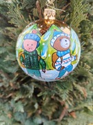 Bańka szklana duża 10cm bajka miś Uszatek prl