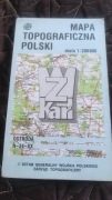 MAPA TOPOGRAFICZNA POLSKI -OSTRÓDA N-34-XX