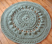Dywan ze sznurka bawełnianego 110cm szydełkowy