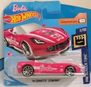 Hot Wheels '14 CORVETTE STINGRAY" BARBIE RÓŻOWA
