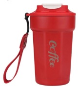 Kubek termiczny do kawy, do samochodu. Czerwony