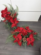 Zestaw kompozycja nagrobna wiązanka i wazon/ zestaw świąteczny 