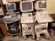 Trzy urządzenia USG GE Voluson 730 Logiq ultrasonograf Ultraschallgerät 