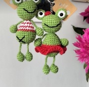 Komplet breloków, żabki, zawieszki, żaby 