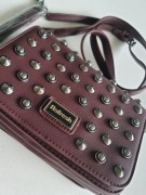 bordowa torebka kopertówka ćwieki REFRESH Sylwester