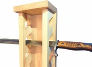 Stojak drewniany na noże bagnety! Ręczna robota !