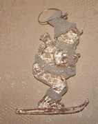 BAŁWAN NA NARTACH piękna ozdoba świąteczna 