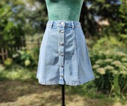 Spódnica H&M 36 S denim jeans dżinsowa spódniczka niebieska na guziki