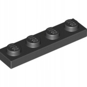 LEGO 3710 Czarna płytka plate 1x4 371026 2szt