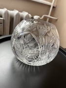 ANT Stara okrągła kryształowa bombonierka PRL