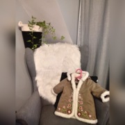 płaszczyk dziewczęcy H&M 74/80