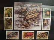 !! TANZANIA ZWIERZĘTA morskie RYBY - BLOK plus SERIA KASOWANE z klejem !!! 