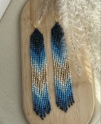 Kolczyki z japońskich koralików.