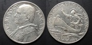 Watykan 5 lirów 1933, srebrna moneta srebro