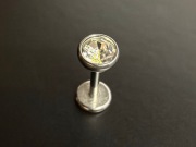Kolczyk Labret Stal Chirurgiczna z Cyrkoni Gwintowane 6 mm, 1,0 mm 18G