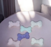 Pluszowe małe zabawki szczeniak pieska kota małe kosteczki kolorowe komplet