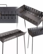 Składany grill / mangal na 10 szampurow / szpikulce