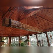 Lampa, belka drewniana LOFT