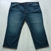 UNIKAT b. duże męskie spodnie jeansowe LEVIS r 6XL W54 L30 STRETCH USA