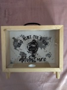 Skarbonka drewniana duża it's time for a new adventure