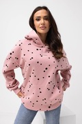 BLUZA DRESOWA OVERSIZE Z KAPTUREM GROSZKI  NOWOŚĆ 