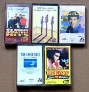 Zestaw 5 kaset Animals, Shadows, Beach Boys, Paul Anka, Presley