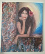 Obraz akrylowy . Portret kobiety.