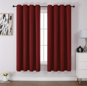 Zasłony blackout 2 szt 175x140 cm czerwone