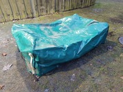 Plandeka do przyczepki zielona dł 191x szer 127x wys 65/57cm