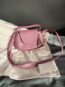 Torebka skórzana coccinelle pudrowo różowa sole skóra naturalna NOWA