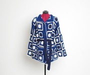 Vintage patchwork kardigan sweter 70s