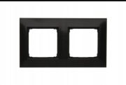 Ramka podwójna Simon 10 czarna