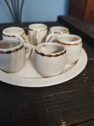 Kieliszki beczułki ceramiczne do miodu pitnego Vintage