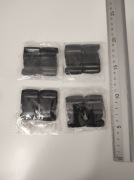 Klamra zatrzask plastikowy 8 sztuk czarne 