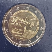 Malta 2 euro, 2015 100. rocznica pierwszego lotu samolotem z Malty