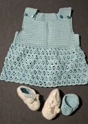 Sukienka  strój  na chrzest  do kościoła  sesja zdjęcia 