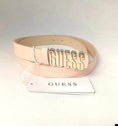Guess Pasek Damski Beżowy Skórzany Logo GUESS Nowy Rozmiar M 