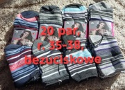 20 par skarpety skarpetki damskie dziewczęce, r. 35-38, bezuciskowe 