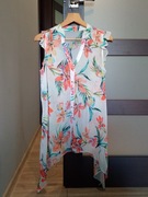 Letnia bluzka mgiełka w kwiaty rozm. L