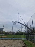 Kosz do koszykówki, tablica 120x90, siatka łańcuchowa, stal nierdzewna