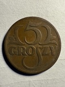 5 groszy - 1928 r. brąz