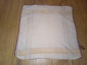 Chusteczka bawełniana do nosa męska naszywka 32 x 34cm brązowa biała