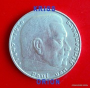 2 Marki Niemcy Hindenburg 1936 - D - Srebro + Prezent