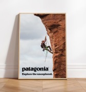 Patagonia climber mountain góra plakat A3 z ramą (29,7 cm x 42 cm)