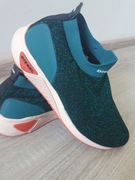 Sneakersy Diesel 39 S-kby zielone wsuwane brokatow